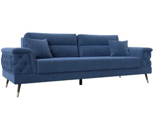 Прямой диван Лига-023, Голубой