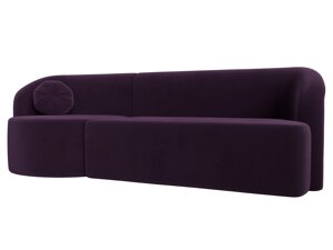 Прямой диван Лига-027 угол левый | Фиолетовый