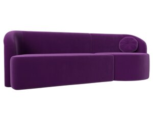 Прямой диван Лига-027 угол правый | Фиолетовый