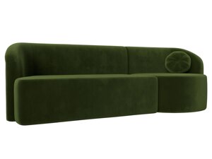 Прямой диван Лига-027 угол правый | Зеленый