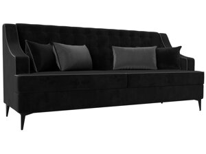 Прямой диван Марк | черный | серый