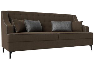 Прямой диван Марк | коричневый | Серый