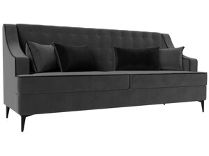 Прямой диван Марк | Серый | черный