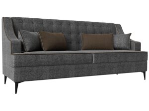 Прямой диван Марк | Серый | коричневый