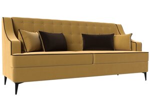 Прямой диван Марк | Желтый | коричневый
