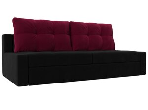 Прямой диван Мартин | Черный | Бордовый