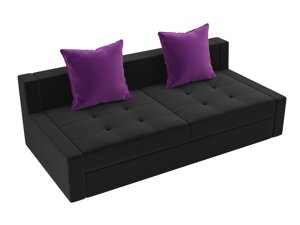 Прямой диван Мартин | черный | фиолетовый