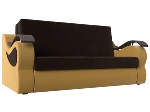 Прямой диван Меркурий 160 | Коричневый | Желтый