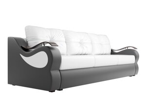 Прямой диван Меркурий еврокнижка | Белый | Черный