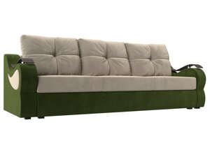 Прямой диван Меркурий еврокнижка | бежевый | зеленый
