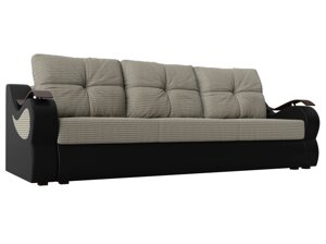 Прямой диван Меркурий еврокнижка | Корфу 02 | черный