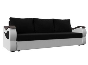 Прямой диван Меркурий лайт | Черный | Белый