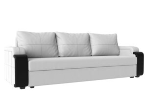 Прямой диван Николь лайт | Белый | Черный