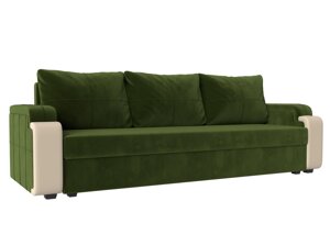 Прямой диван Николь лайт | Зеленый | Бежевый