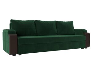 Прямой диван Николь лайт | зеленый | коричневый