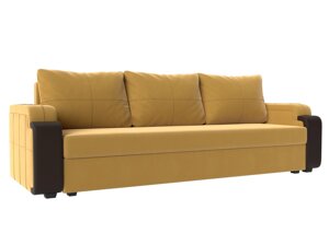 Прямой диван Николь лайт | Желтый | коричневый