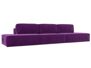 Прямой диван Прага лофт лонг | Фиолетовый