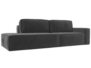 Прямой диван Прага модерн подлокотник справа | Серый