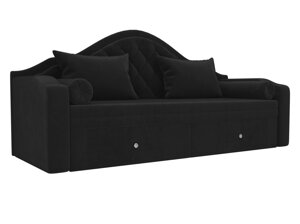 Прямой диван софа Сойер | Черный