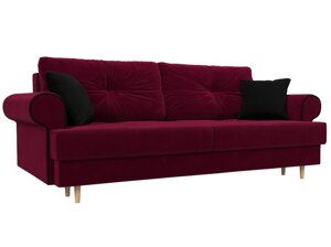 Прямой диван Сплин | Бордовый