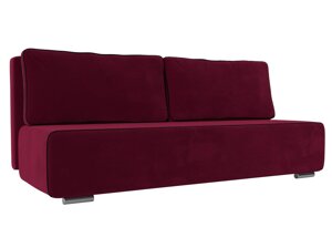 Прямой диван Уно | Бордовый | Черный