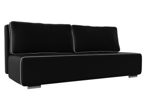 Прямой диван Уно | Черный | Белый