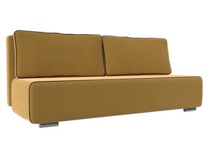 Прямой диван Уно | Желтый | коричневый