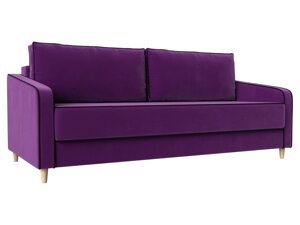 Прямой диван Варшава | Фиолетовый | Черный