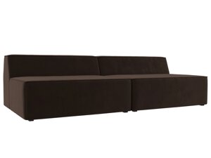Прямой модульный диван Монс | Коричневый
