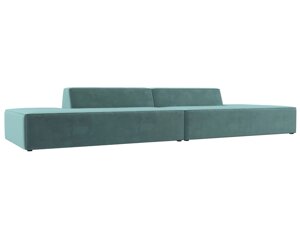 Прямой модульный диван Монс Лофт | Бирюзовый