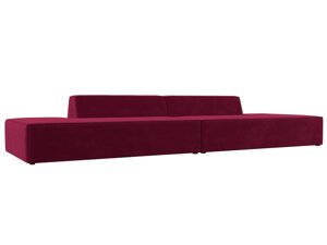 Прямой модульный диван Монс Лофт | Бордовый