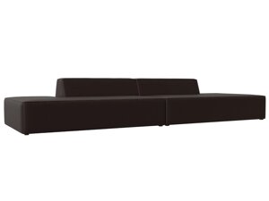 Прямой модульный диван Монс Лофт | Коричневый