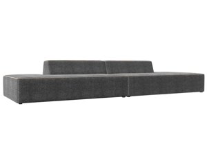 Прямой модульный диван Монс Лофт | Серый | Бежевый