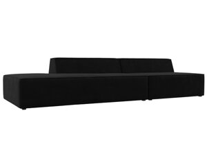 Прямой модульный диван Монс Модерн левый | Черный