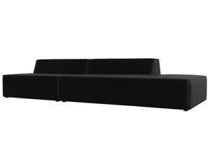 Прямой модульный диван Монс Модерн правый | Черный