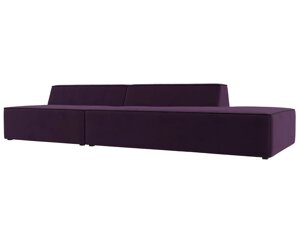 Прямой модульный диван Монс Модерн правый | Фиолетовый | Черный