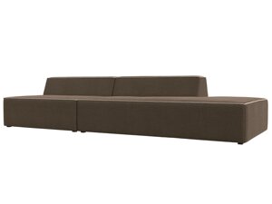 Прямой модульный диван Монс Модерн правый | Коричневый | Бежевый