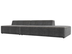 Прямой модульный диван Монс Модерн правый | Серый | Бежевый