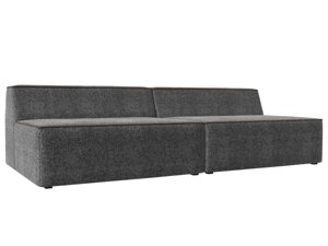 Прямой модульный диван Монс | Серый | Коричневый
