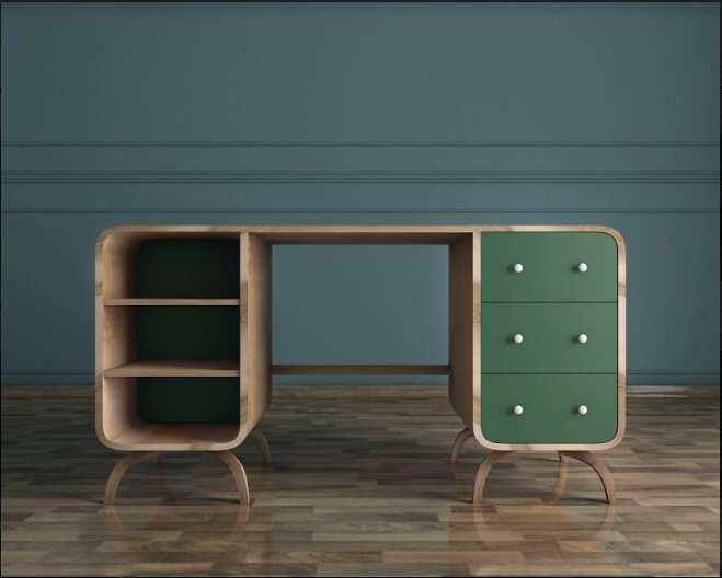 Рабочий стол в Скандинавском стиле "Ellipse" от компании M-Lion мебель - фото 1