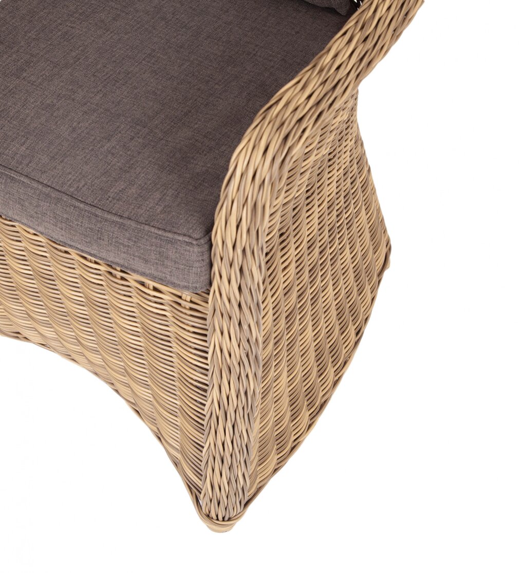"Равенна" диван двухместный плетенный из ротанга, цвет соломенный от компании M-Lion мебель - фото 1