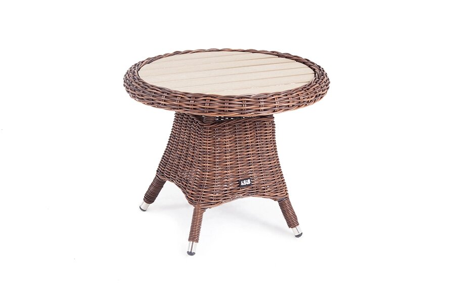 "Равенна" кофейный стол из искусственного ротанга, цвет коричневый от компании M-Lion мебель - фото 1