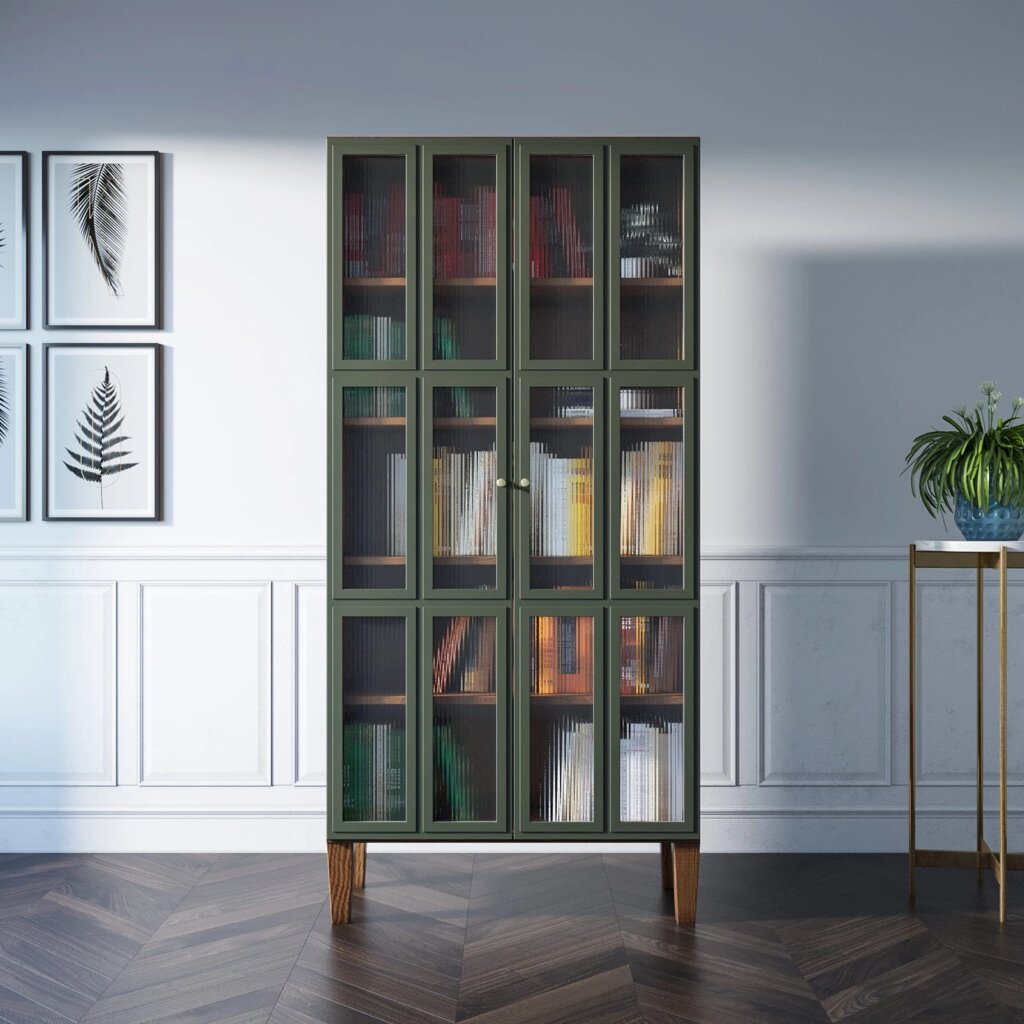 Шкаф двухстворчатый "Andersen" с рифлеными стеклами от компании M-Lion мебель - фото 1