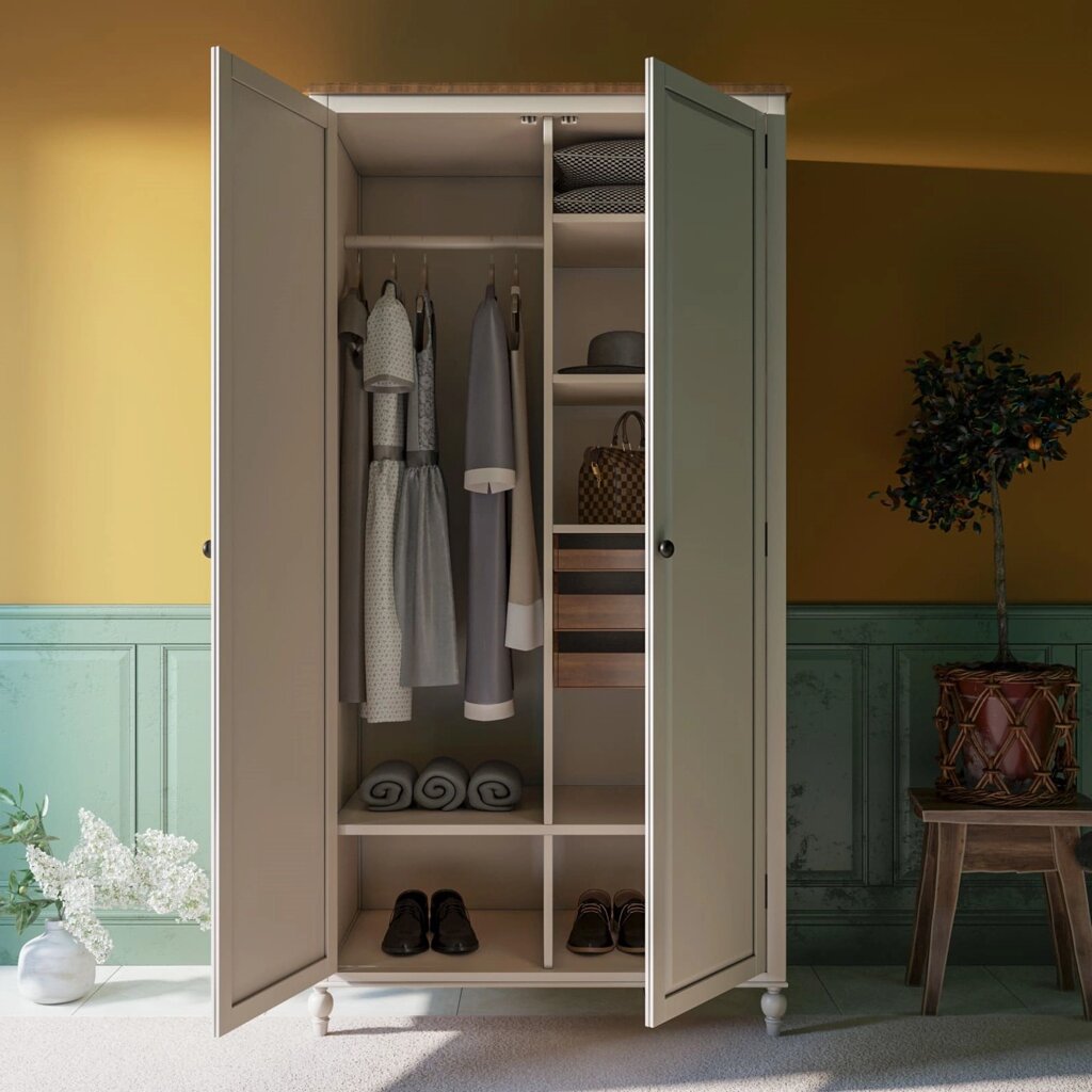 Шкаф двухстворчатый для одежды "Odri" от компании M-Lion мебель - фото 1