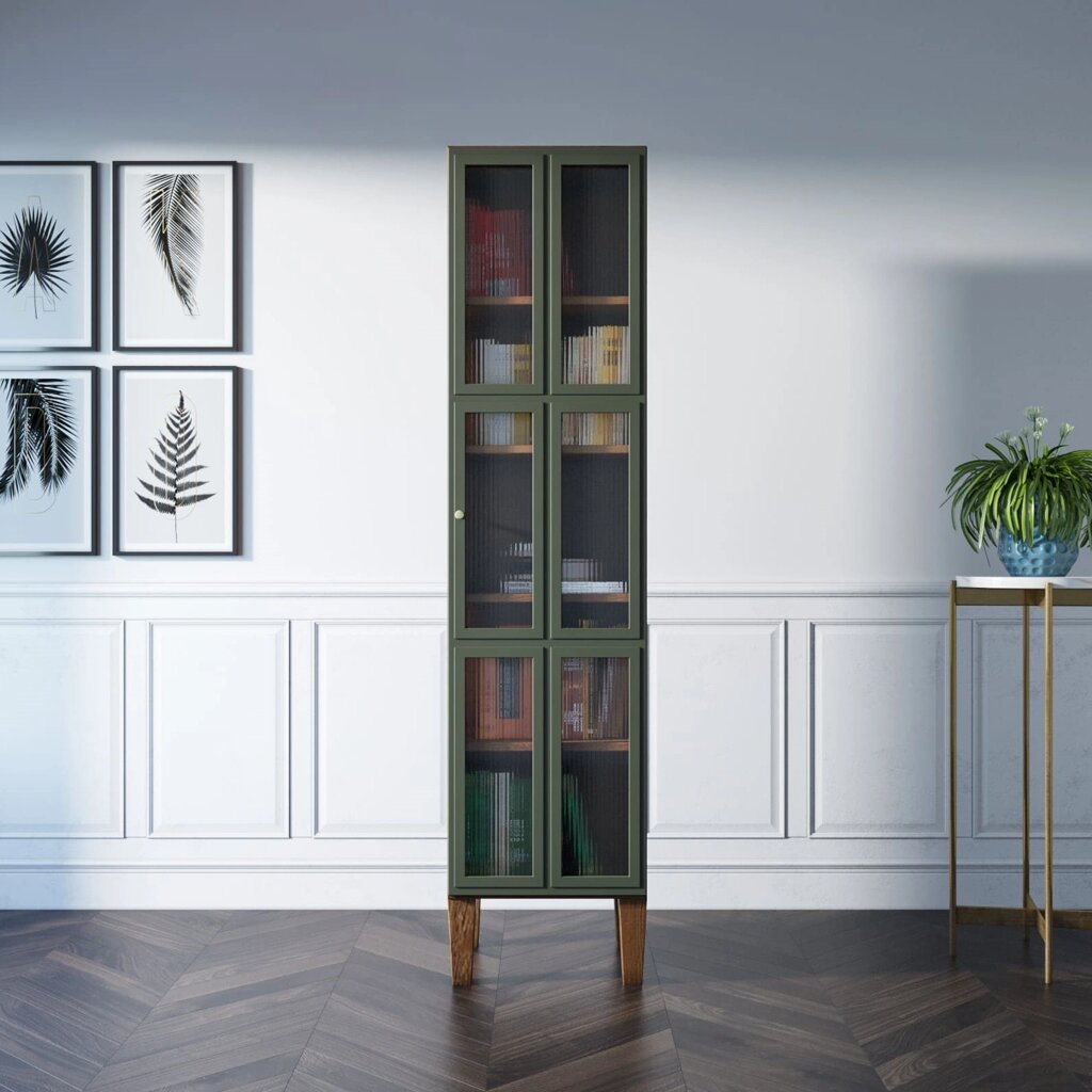 Шкаф одностворчатый "Andersen" с рифлеными стеклами от компании M-Lion мебель - фото 1