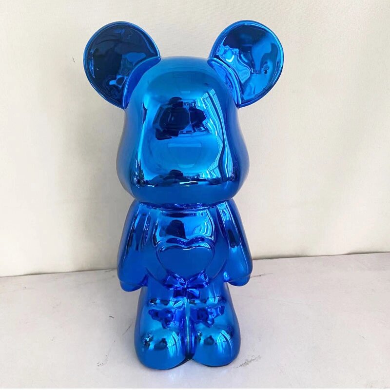 Статуэтка Lucky Bear (Bearbrick) IST-017 | 28 см | синий глянцевый от компании M-Lion мебель - фото 1