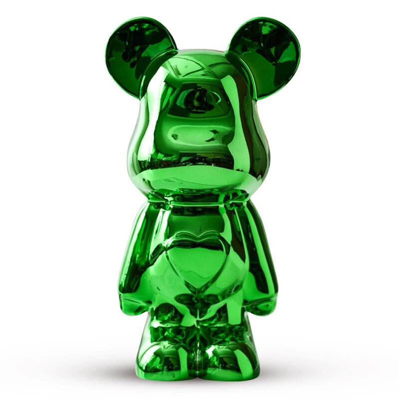 Статуэтка Lucky Bear (Bearbrick) IST-019 | 28 см | зеленый глянцевый от компании M-Lion мебель - фото 1