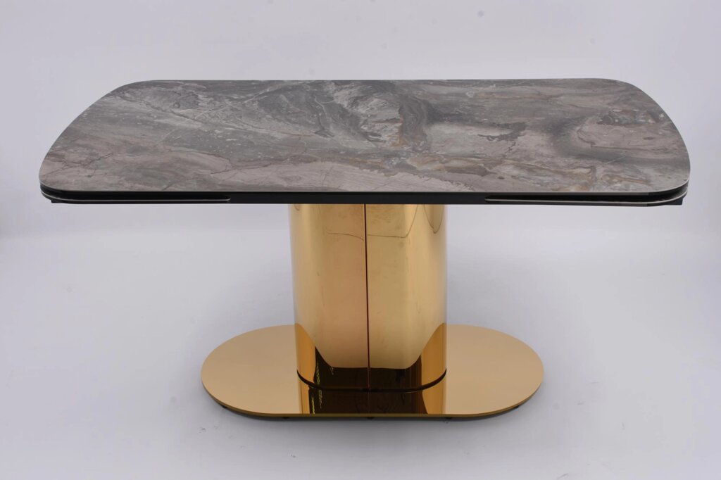 Стол обеденный раскладной Моника MC3034-160G | 160(41+41)х90х77 см | серая керамика от компании M-Lion мебель - фото 1