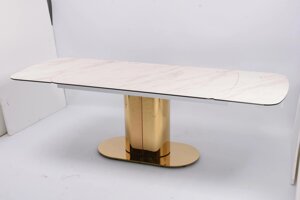 Стол обеденный раскладной Моника MC3034-160W | 160(41+41)х90х77 см | белая керамика