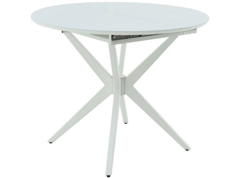Стол «Сидней СВ» стекло белое, каркас белый от компании M-Lion мебель - фото 1
